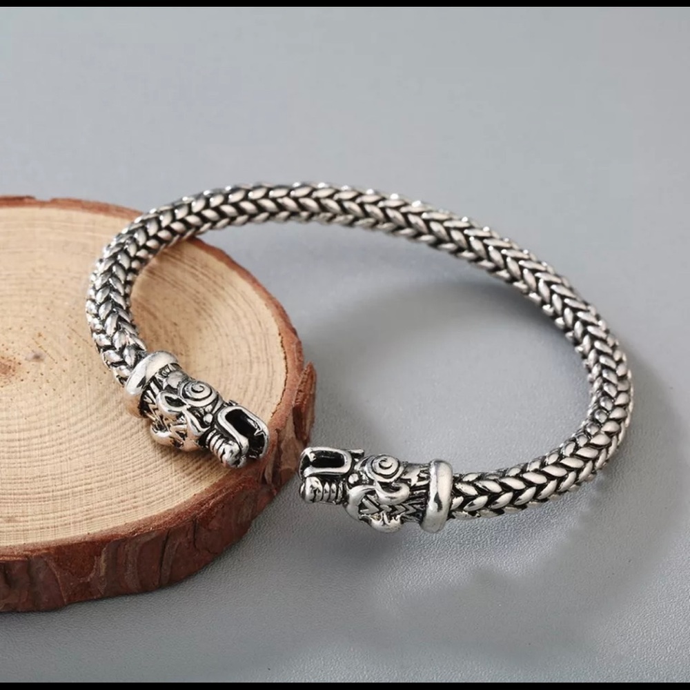 Dragon Silver Adjustable Bracelet